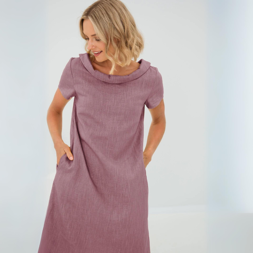 ALINA | Soft Linen Dress with Pockets
