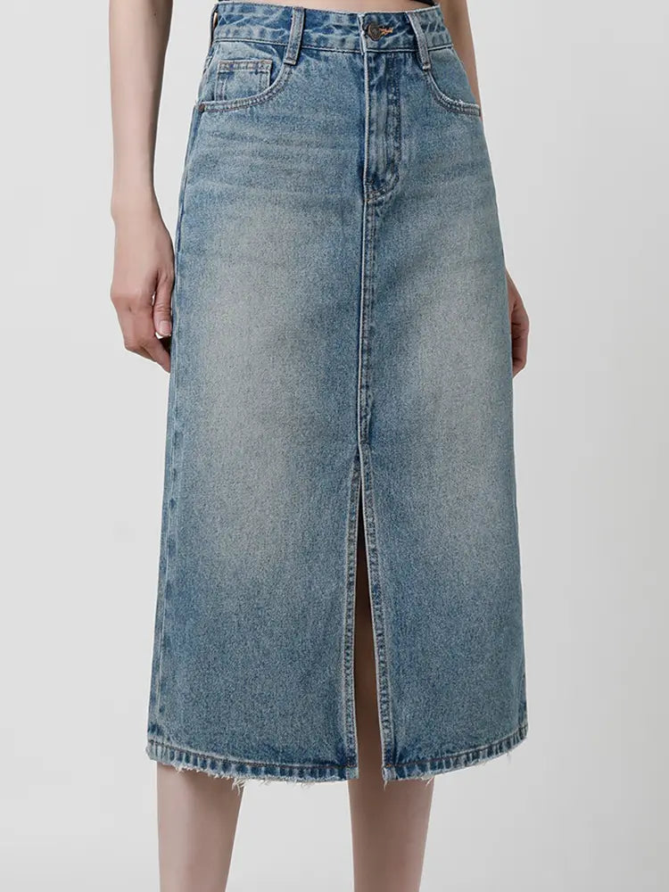 Split | Denim Skirt