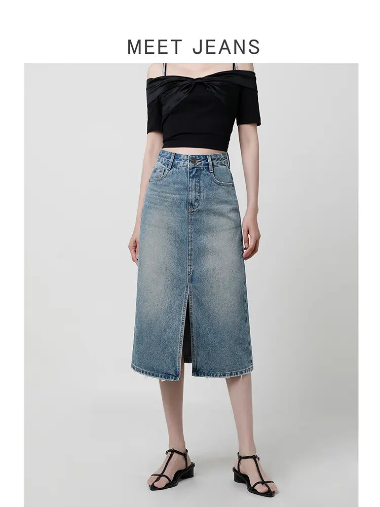 Split | Denim Skirt