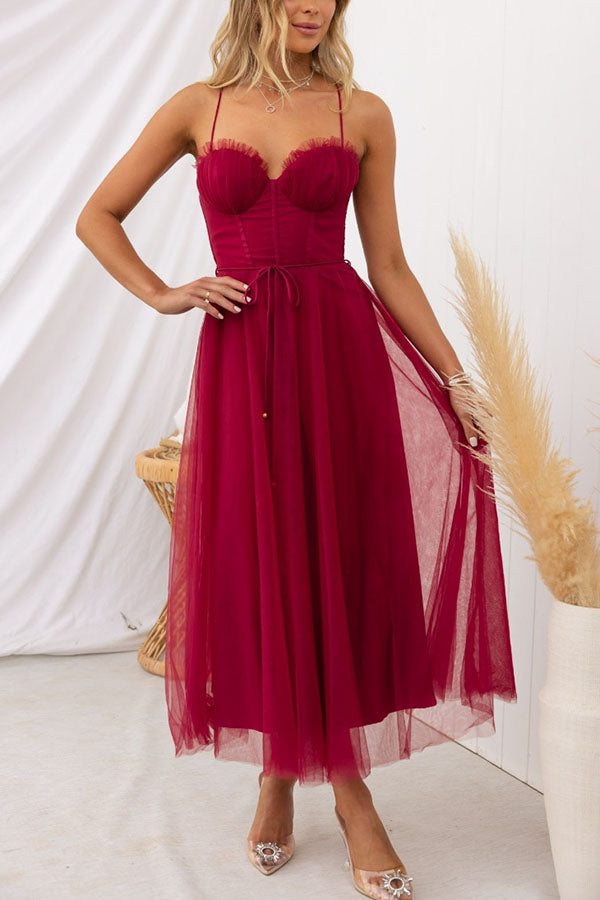 Karen - Tulle Midi Dress