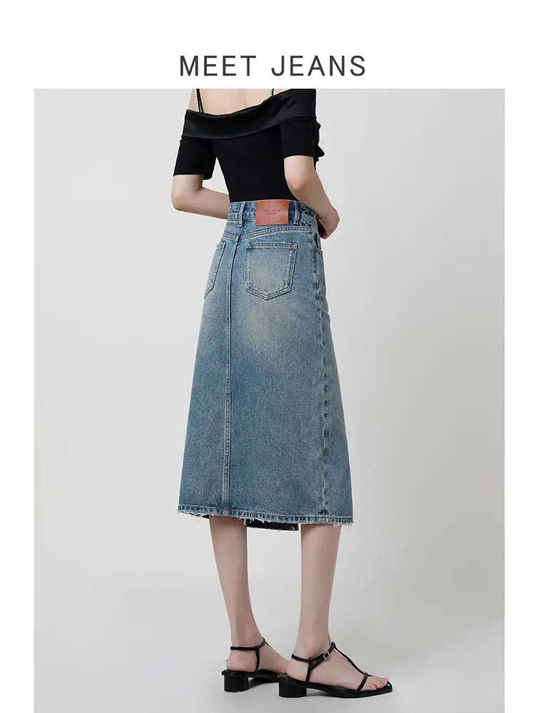 Split | Denim Skirt
