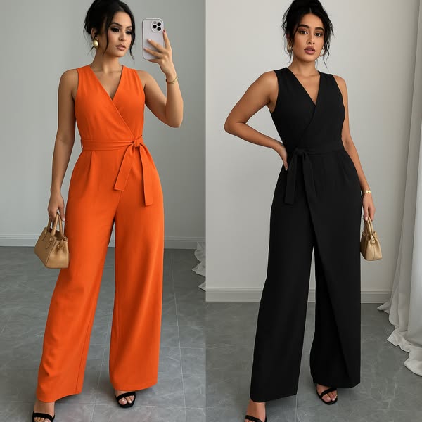 Lilian | Stylish Wrap Jumpsuit – Effortless Class