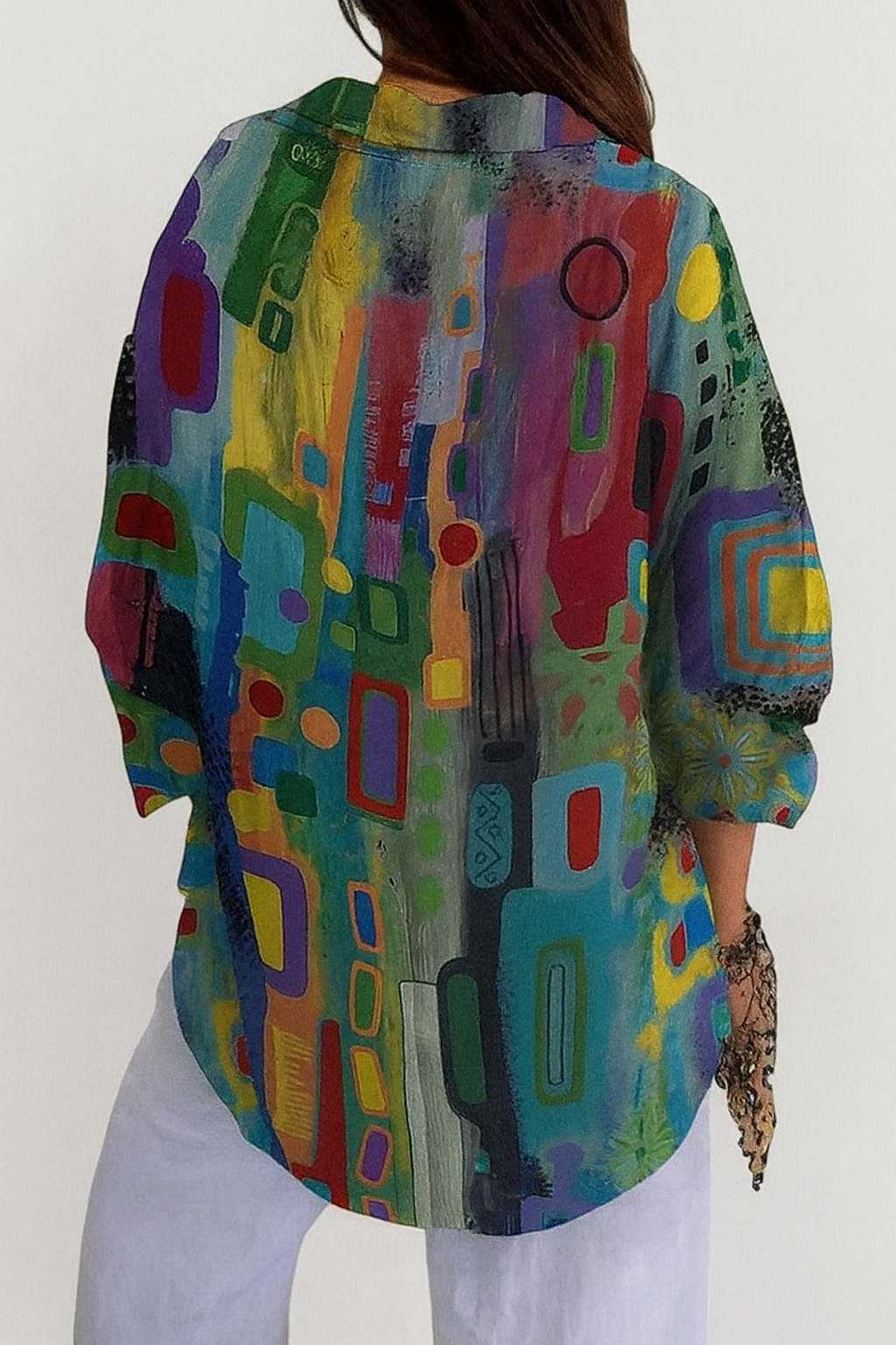 Rose™ | Elegant Geometric Pattern Blouse