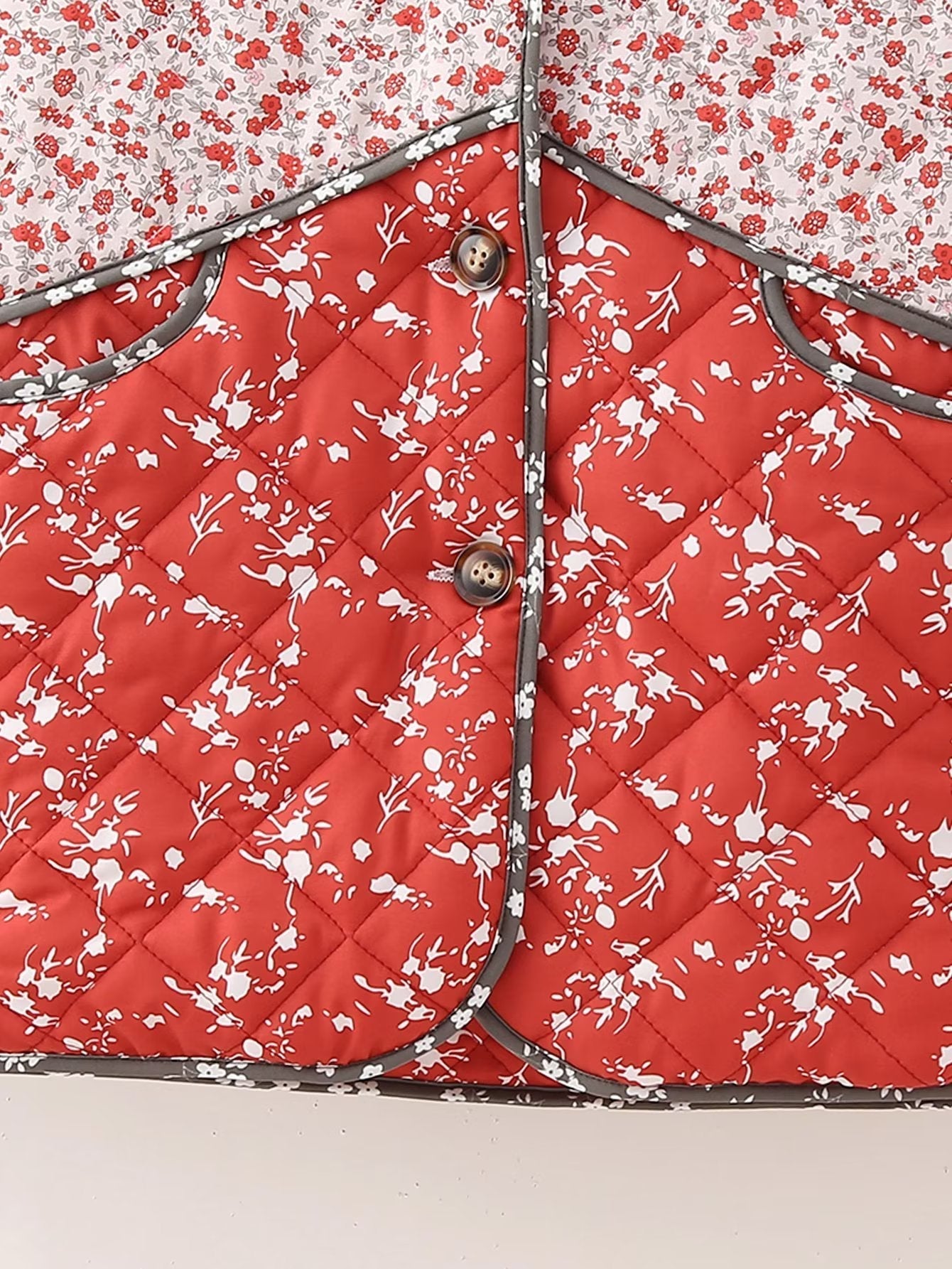 Belle | Padded jacket with floral print