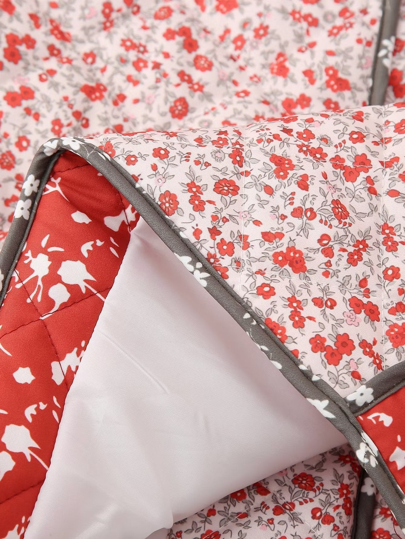 Belle | Padded jacket with floral print