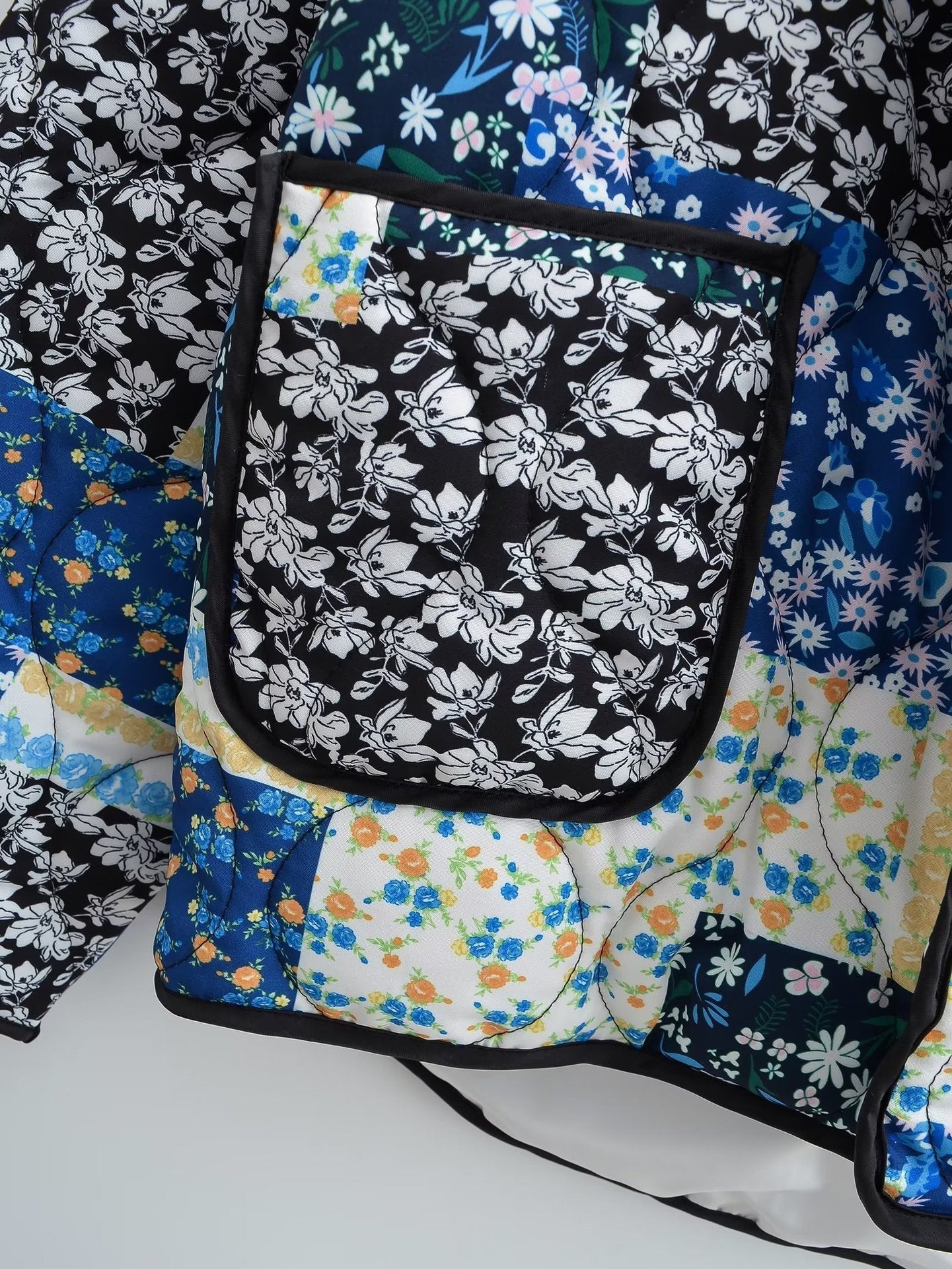 Revvy | Jacket with Floral Patchwork Print