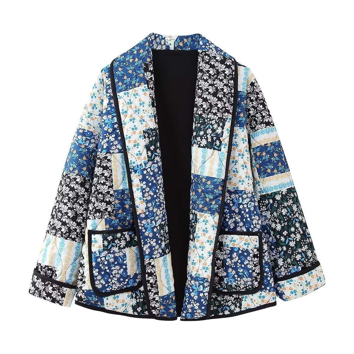 Revvy | Jacket with Floral Patchwork Print