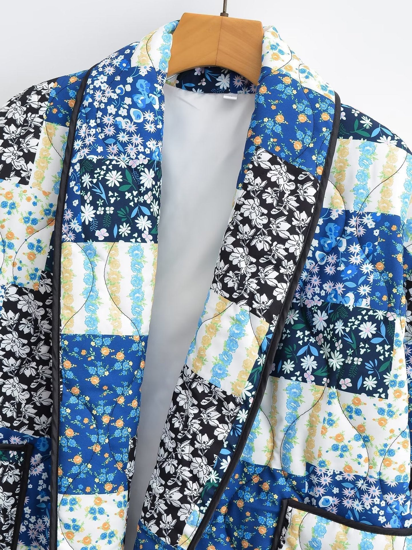 Revvy | Jacket with Floral Patchwork Print