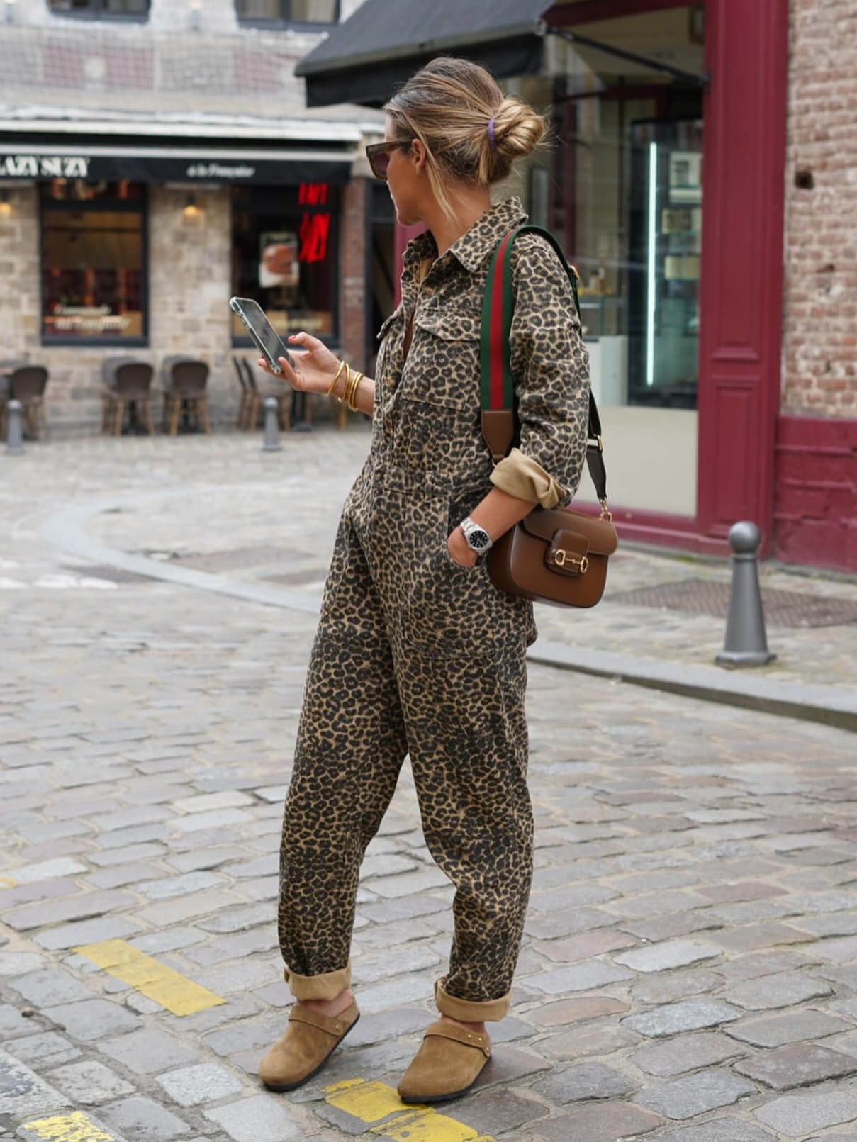 Wild & Chic™ | Long Sleeve Leopard Print Jumpsuit