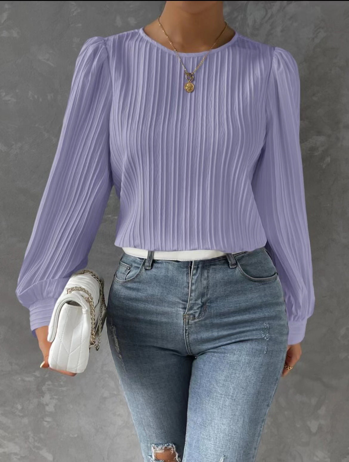 By Olivia | Women's Blouse with Lantern Sleeves