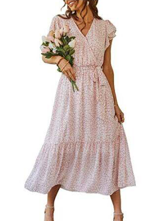 Myrthe™ | Pink Ibiza Dress with Print