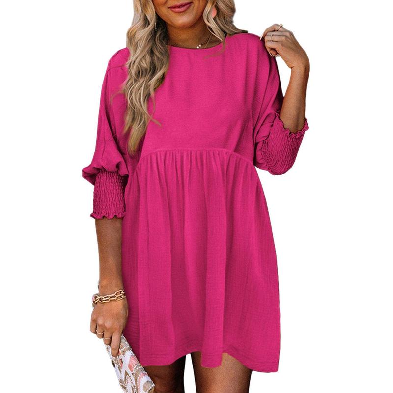 MIRASOL™ – Casual Crew Neck Loose Fit Mini Dress