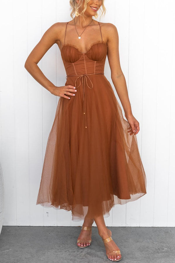 Karen - Tulle Midi Dress
