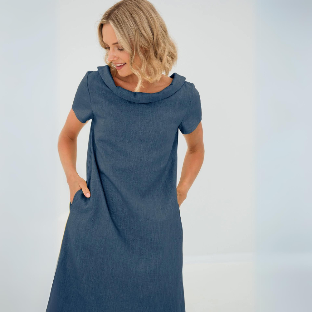 ALINA | Soft Linen Dress with Pockets