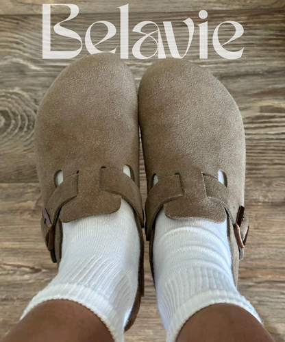 Genuine Suede Clogs by Belavie