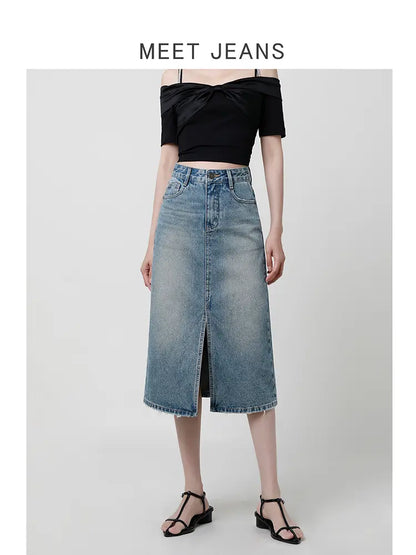 Split | Denim Skirt