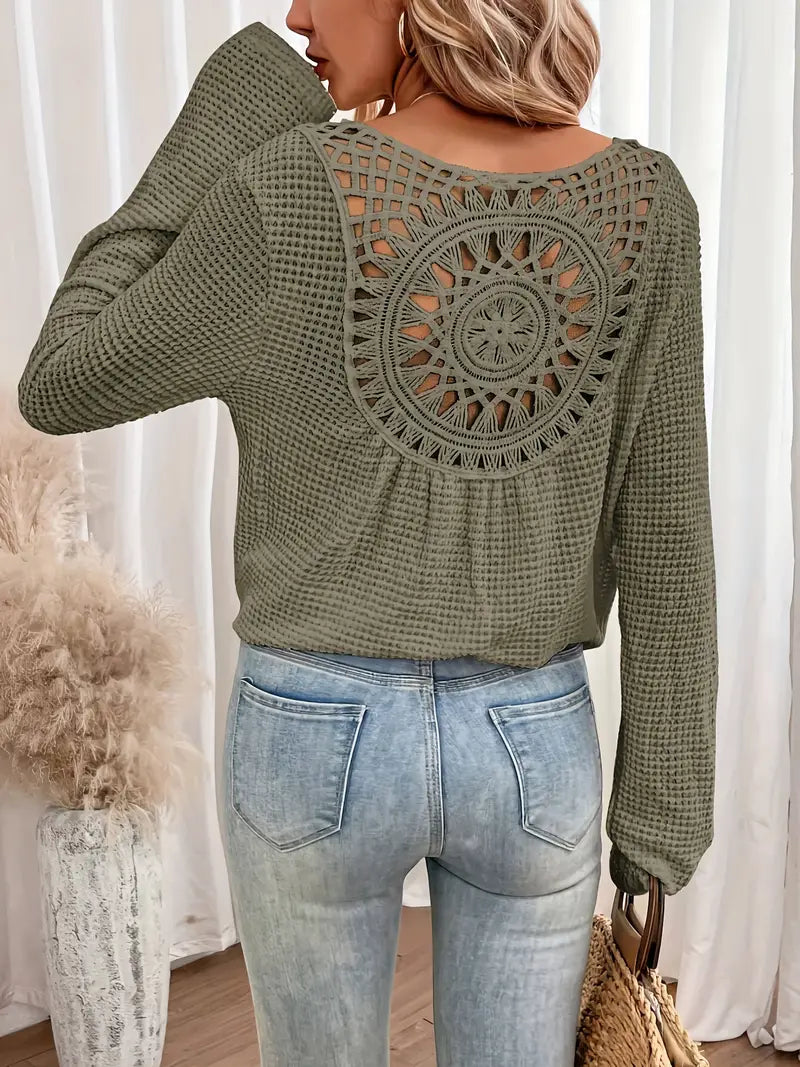 Style | Trendy Knit Sweater with Unique Back