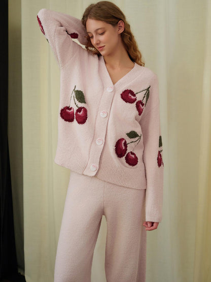 Fleece | Floral Cardigan and Pajamas