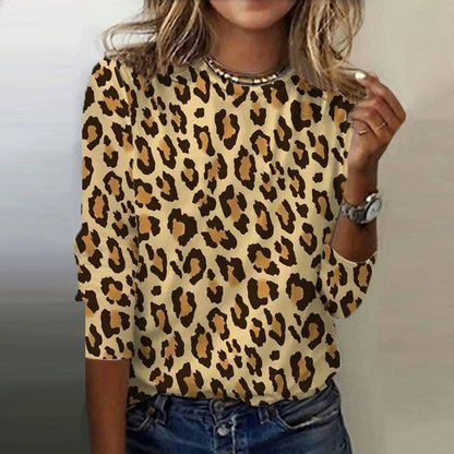 Luna | Vintage T-shirt with Leopard Print