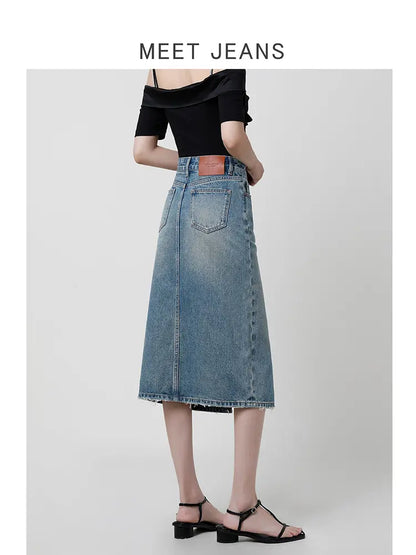 Split | Denim Skirt
