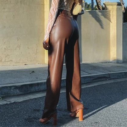Diamante | High-Waisted Leather Pants