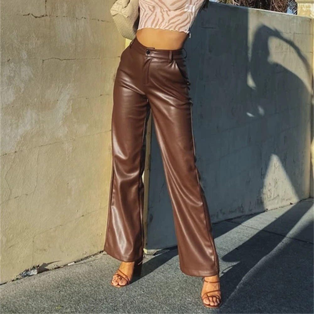 Diamante | High-Waisted Leather Pants