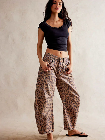 Leopard Print Jeans