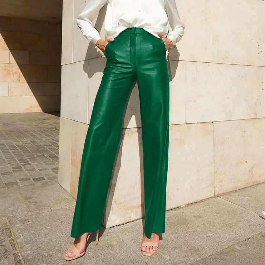 Diamante | High-Waisted Leather Pants