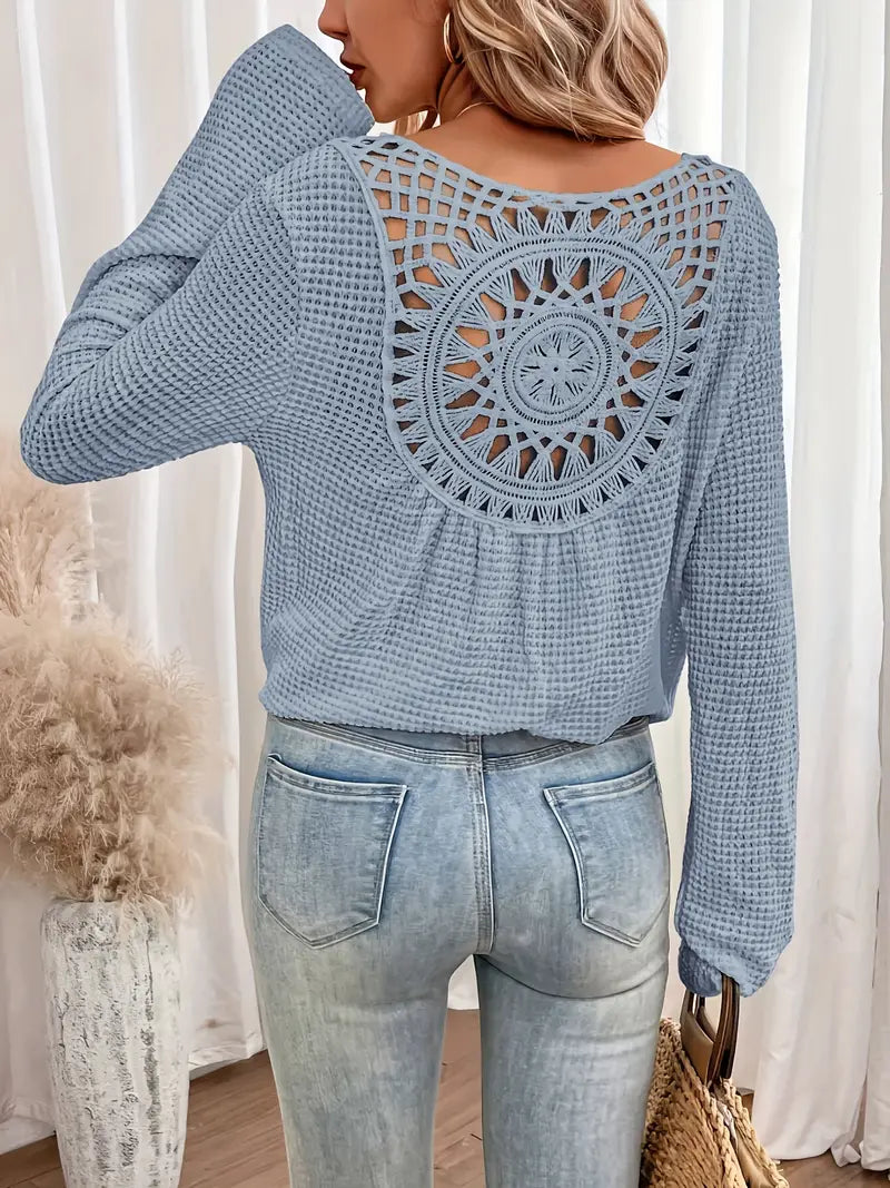 Style | Trendy Knit Sweater with Unique Back