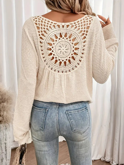 Style | Trendy Knit Sweater with Unique Back