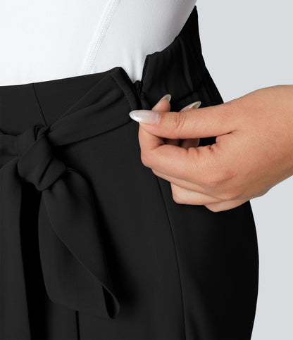 Cara | High-Waisted Pants with Elegant Wrap Design