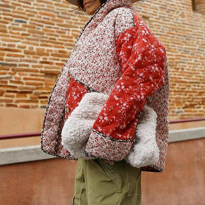 Belle | Padded jacket with floral print