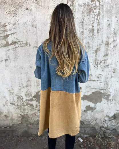 MARITES | DENIM AND SUEDE JACKET