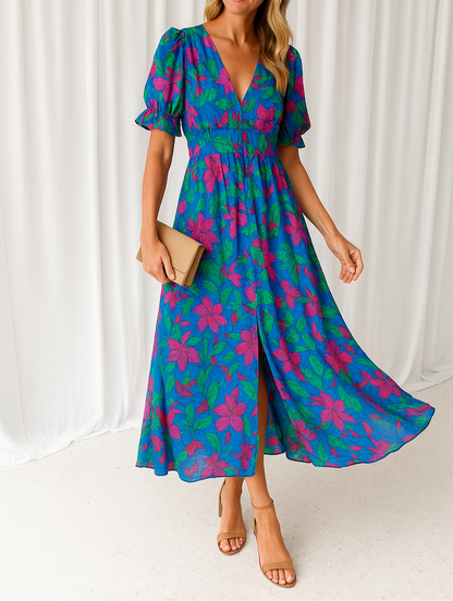 DERANA | Pink Red Maxi Dress