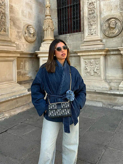 Denim | jacket with a reversed collar