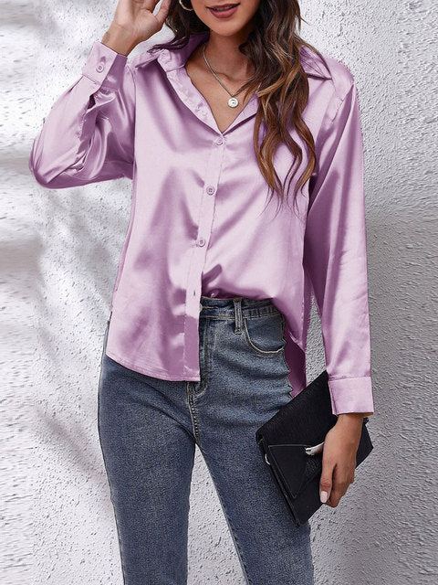Emersyn | Silk Long Sleeve Shirt