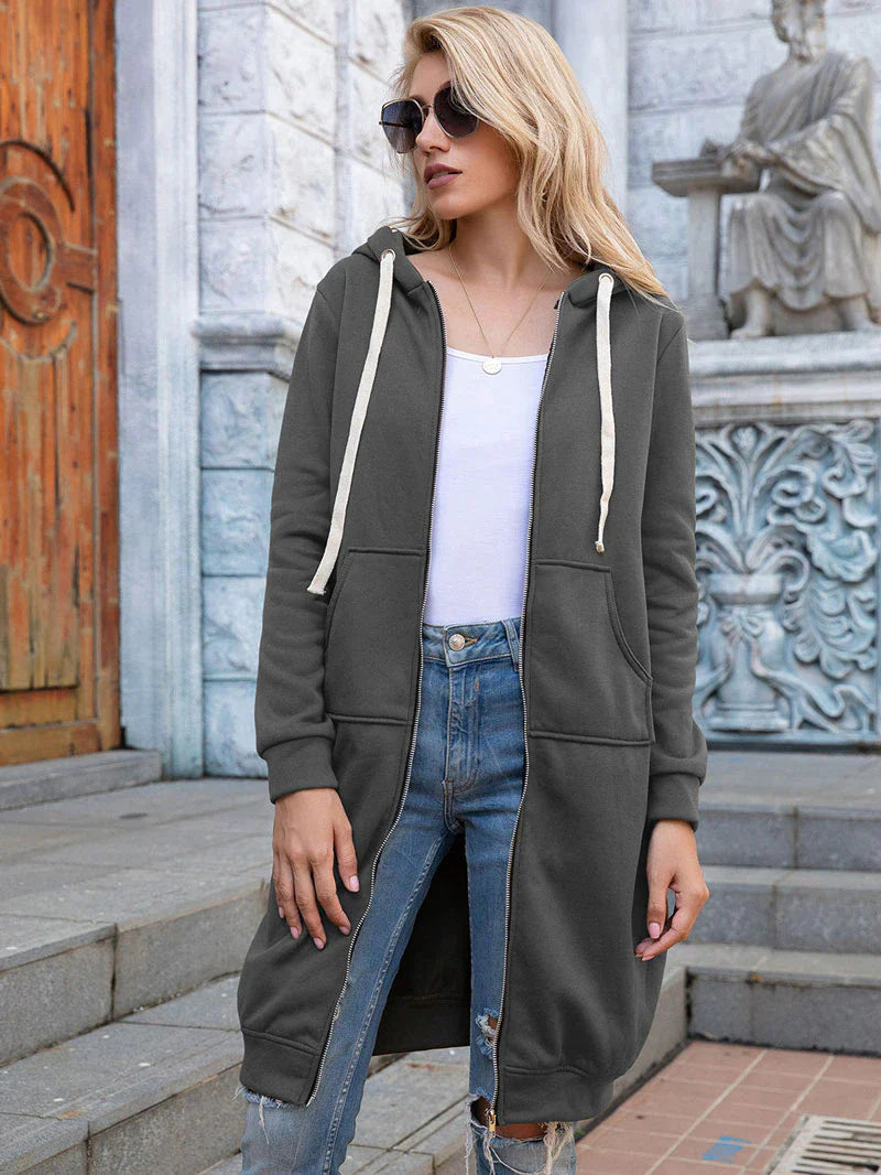 Bonnie - Longline Zip Hoodie