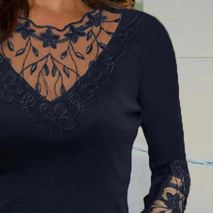 Ketty | Lace Blouse with V-Neck