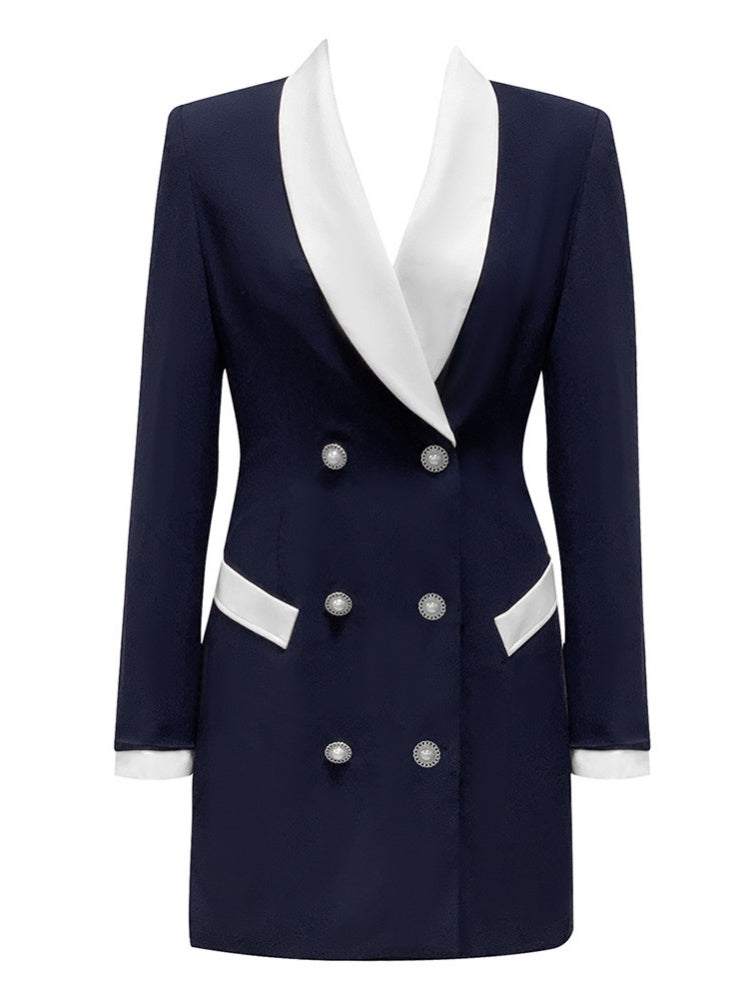 Blazer Dress | Elegant Dress with V-Neck