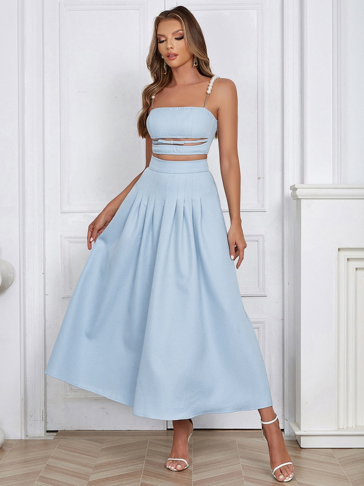 Halsy | Sleeveless Top and Long Skirt