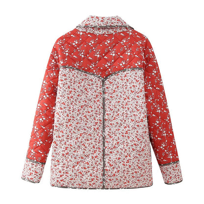 Belle | Padded jacket with floral print