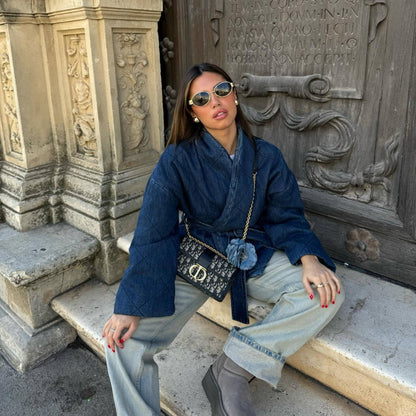 Denim | jacket with a reversed collar