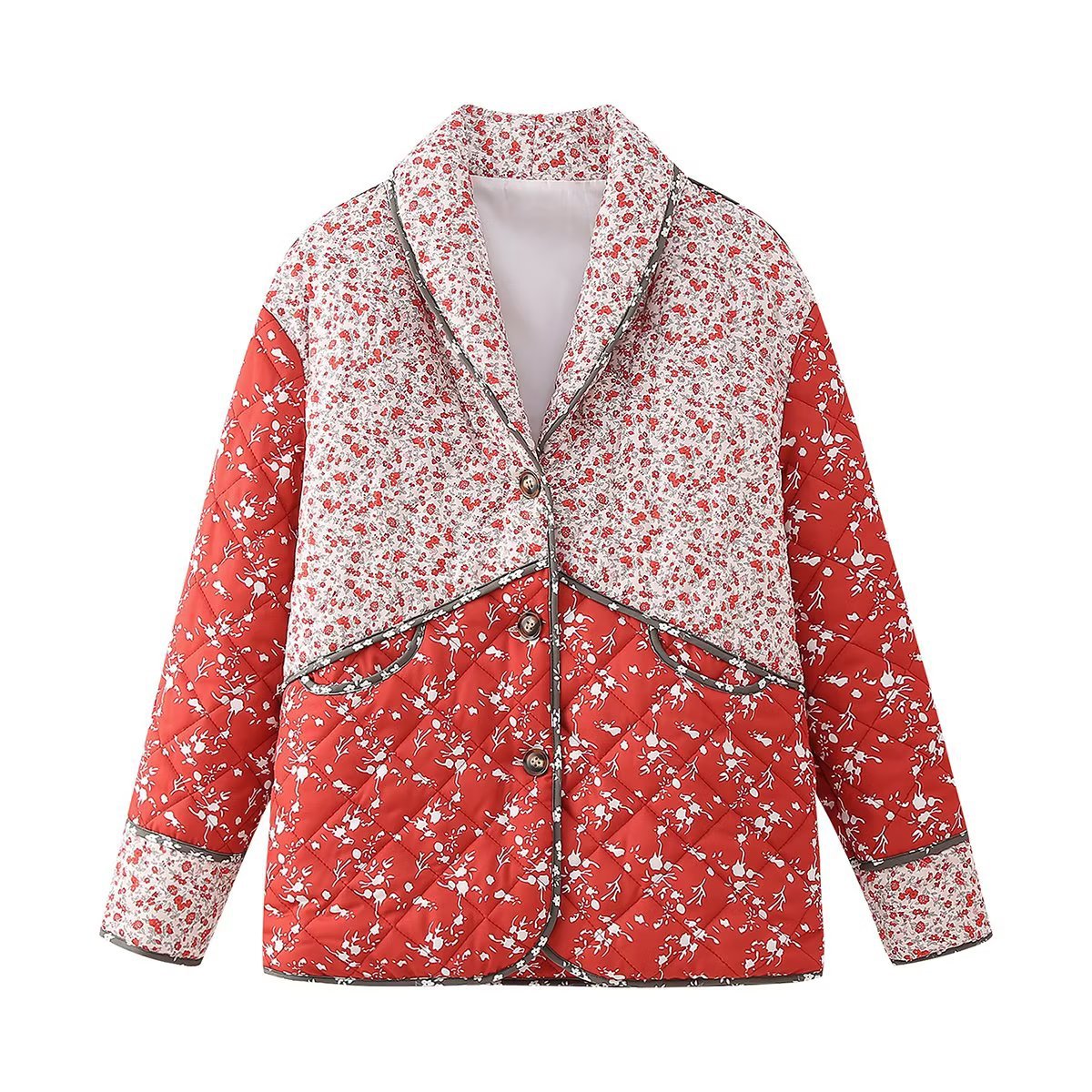 Belle | Padded jacket with floral print