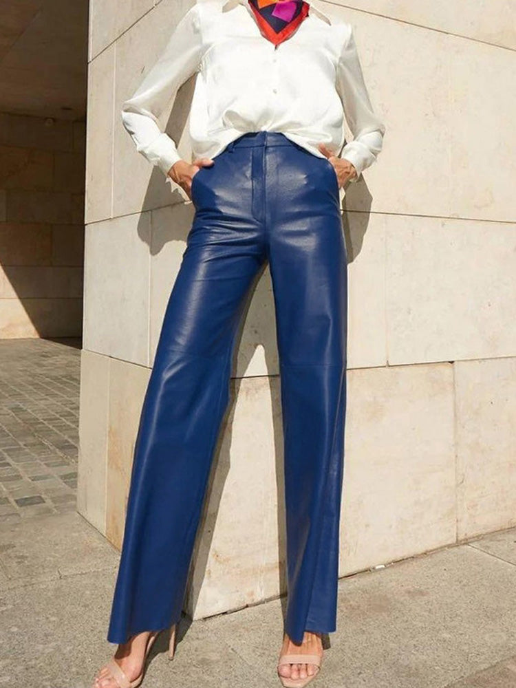 Diamante | High-Waisted Leather Pants