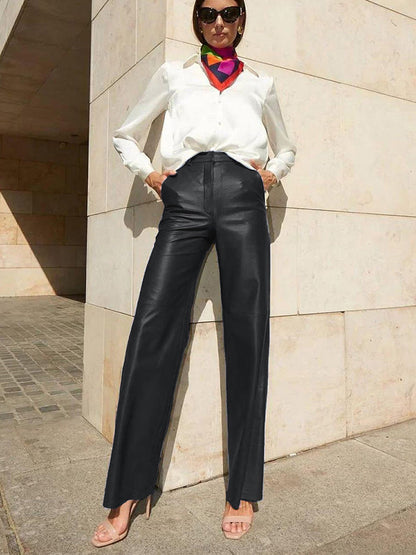 Diamante | High-Waisted Leather Pants