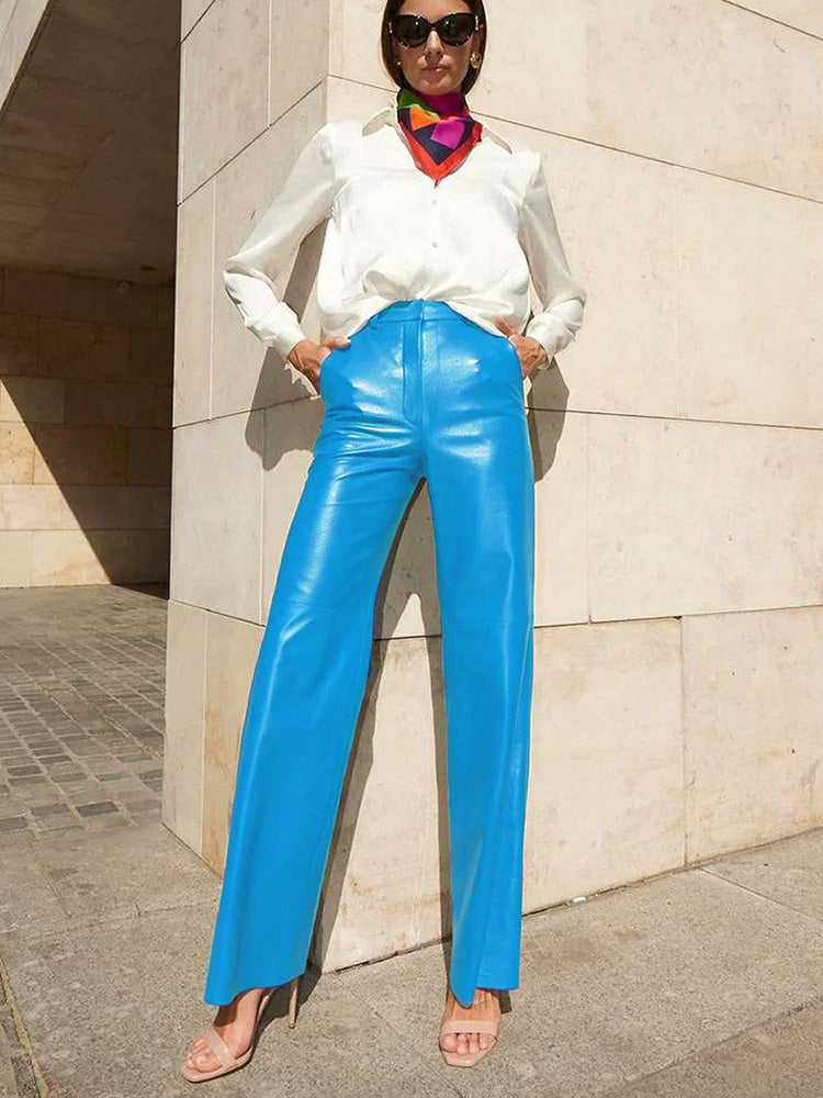 Diamante | High-Waisted Leather Pants