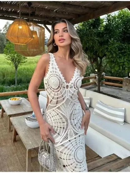 Liselotte™ | Long Dress with V-Neck