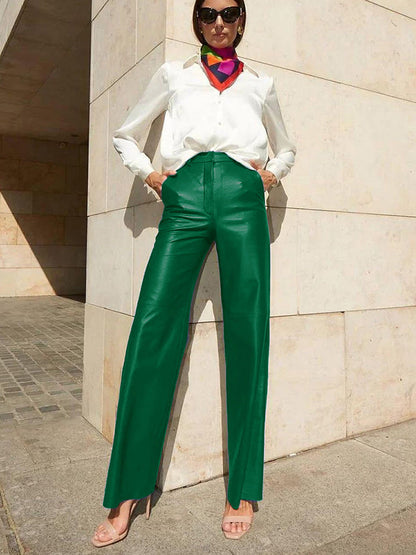 Diamante | High-Waisted Leather Pants