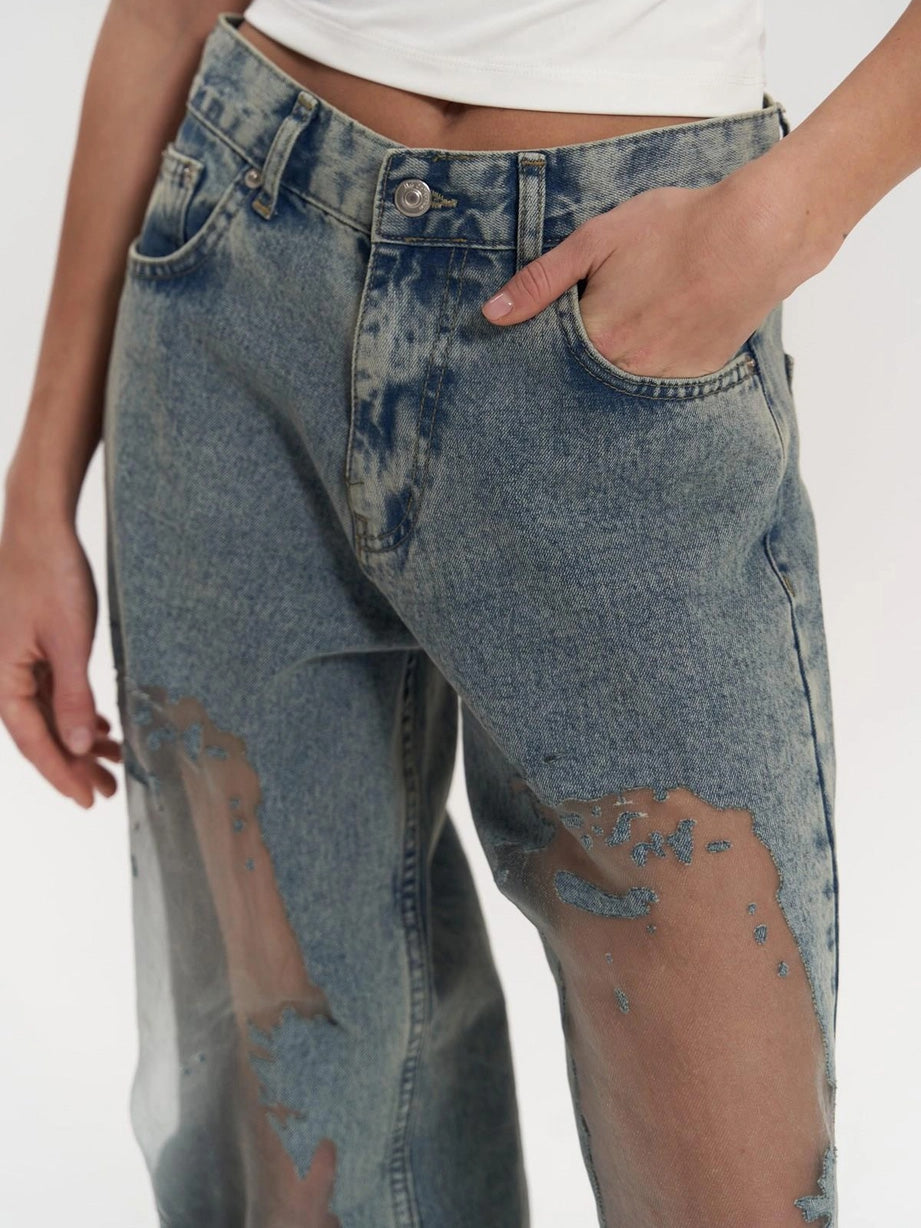 Trixie | Blue Transparent Jeans