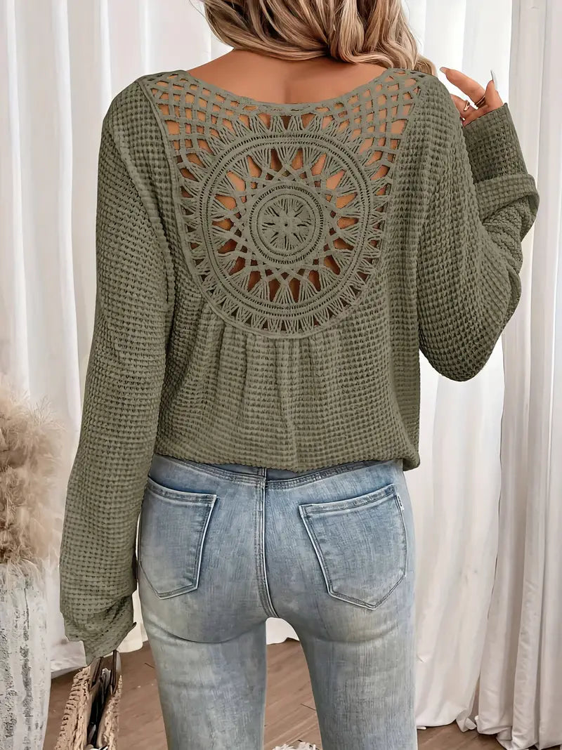 Style | Trendy Knit Sweater with Unique Back